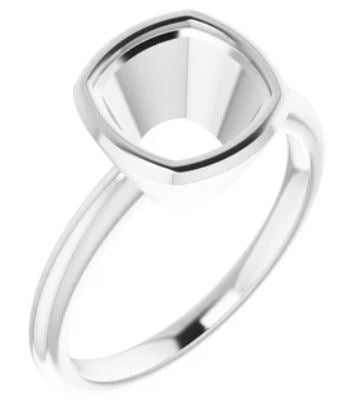 Cushion Bezel Ring