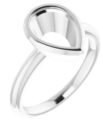 Pear Bezel Ring