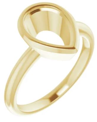 Pear Bezel Ring