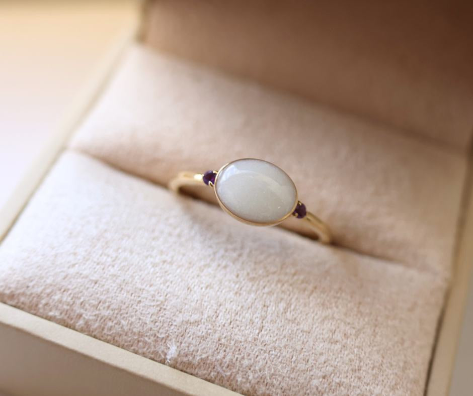 Oval Cabochon Bezel Ring